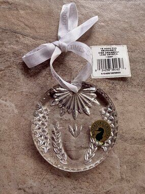 Waterford Crystal Times Square Collection 2001 Disk Ornament-HOPE FOR ABUNDANCE